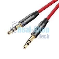 Кабель Baseus CAM30-C91 Yiven Audio Cable M30 AUX 3.5мм (M) to AUX 3.5мм (M) 1.5m Red+Black