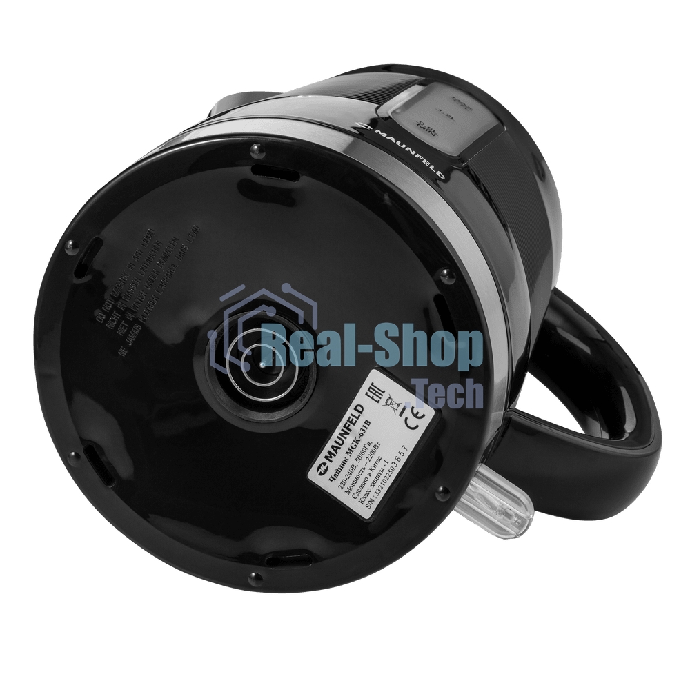 Чайник электрический Maunfeld MGK-631B 2200 Вт, 1,7 л, черный