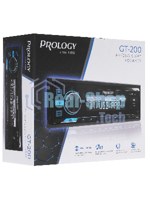 Автомагнитола Prology GT-200, 1 DIN, Bluetooth, USB Type-A, AUX, пульт ДУ