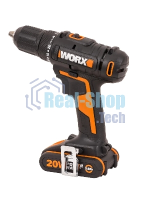 Дрель-шуруповерт Worx WX108, 20 В, 2 Ач, 45 Нм, щеточный