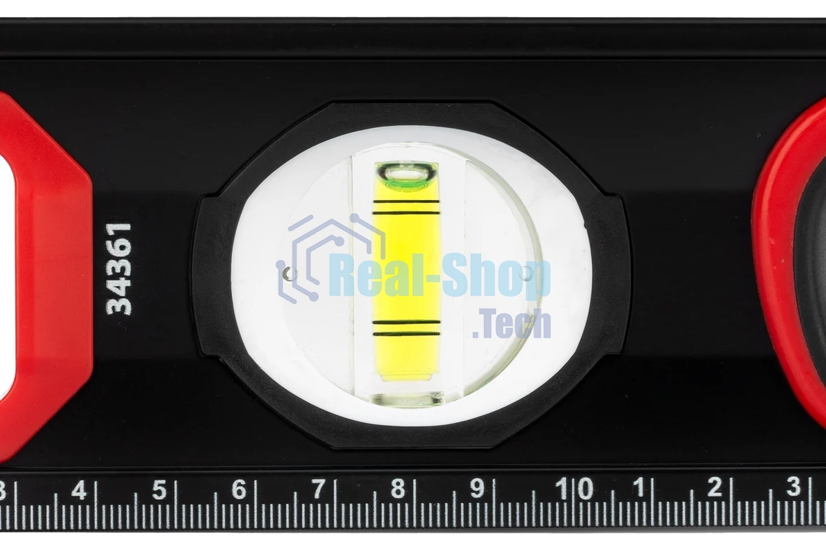 Уровень алюминиевый Matrix, усиленный, фрезерованный, 3 глазка, 2 комп. рукоятки, 600 мм