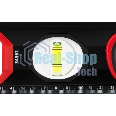 Уровень алюминиевый Matrix, усиленный, фрезерованный, 3 глазка, 2 комп. рукоятки, 600 мм