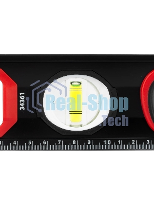 Уровень алюминиевый Matrix, усиленный, фрезерованный, 3 глазка, 2 комп. рукоятки, 600 мм