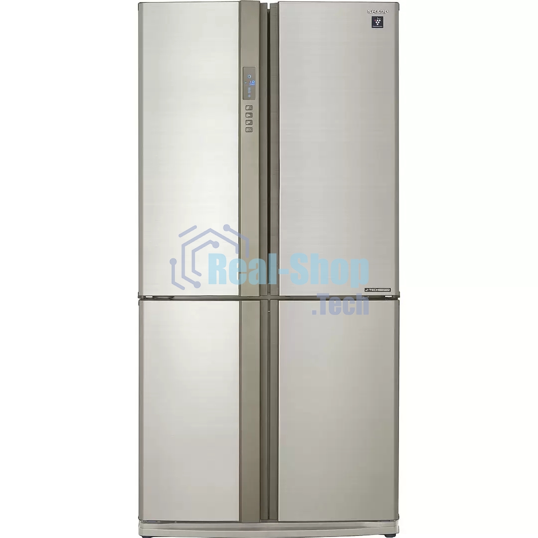Холодильник Sharp SJ-EX93PBE бежевый трехкамерный 345/211 л морозилка снизу Side by Side