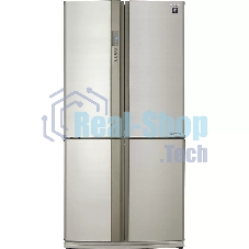Холодильник Sharp SJ-EX93PBE бежевый трехкамерный 345/211 л морозилка снизу Side by Side