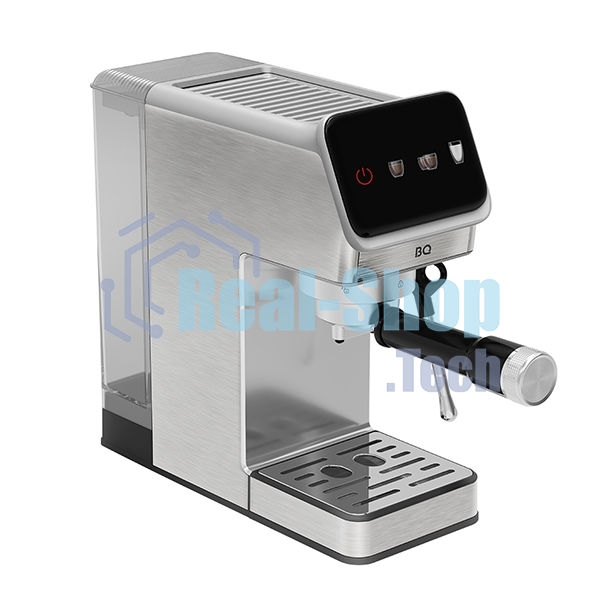 Кофеварка рожковая BQ CM7003 серебристый, исп. кофе - молотый, 1,2 л, 1350 Вт, 20 бар