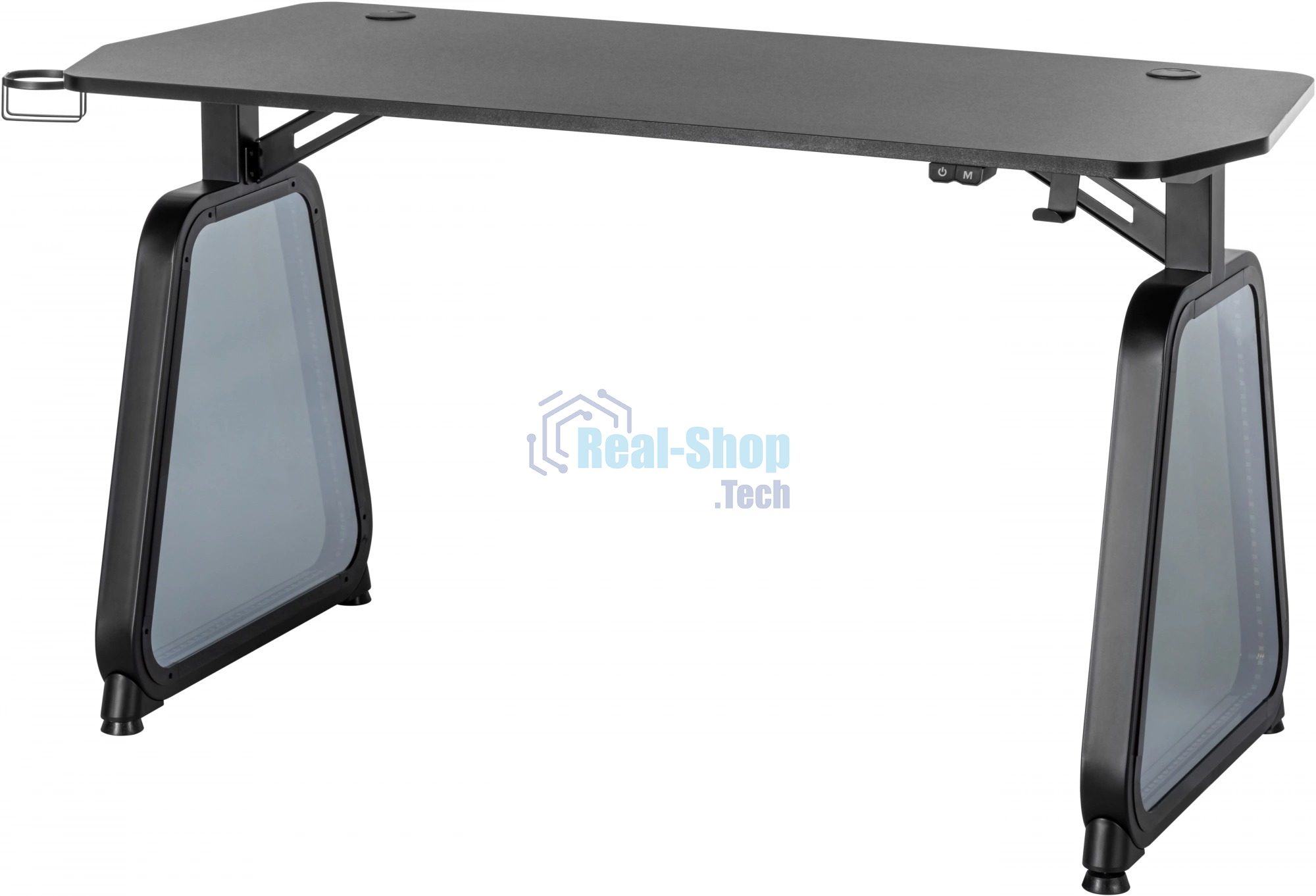 Стол игровой Cactus CS-GMD-BK-RGb столешница МДФ, черный каркас черный 136x60x75 см