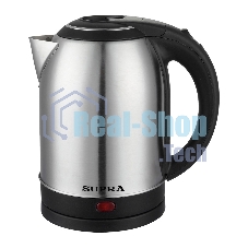 Чайник электрический Supra KES-2001 1.7л. 1500Вт серебристый/черный (корпус: нержавеющая сталь)
