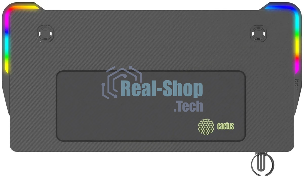 Стол игровой Cactus CS-GTZ-BK-RGb столешница ДСП, черный каркас черный