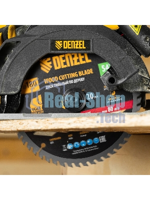 Пильный диск по дереву Denzel ф180 х 20 мм, 54 зубьев