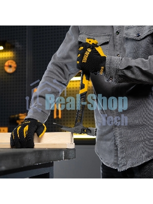 Молоток кровельщика Denzel 600 г, цельнокованый, боек с магнитом, двухкомп. обрезин. рук-ка