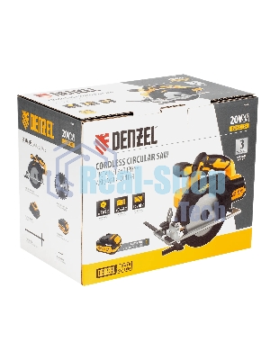 Пила циркулярная аккумуляторная Denzel CCSH-20-165, 165 мм, Li-Ion, 20 В