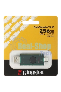 Флешка USB Kingston 256Gb DataTraveler DTDEG2/256Gb, USB3.2, Type-C, зеленая