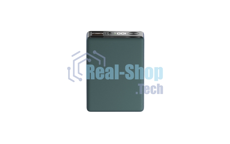 Портативный аккумулятор OLMIO QX-10, 10000mAh, 22.5W, QuickCharge3.0/PowerDelivery, LCD, темно-зеленый