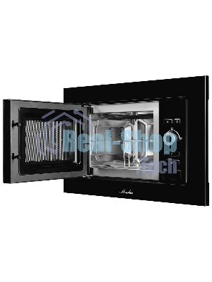 Встраиваемая микроволновая печь Monsher MMH 201 B, 59.3х38.5х31.3 см, мощность микроволновой печи 800-1250 Вт, мощность гриля 1000 Вт, 5 уровней мощности, электронное управление, многофункциональный дисплей, режим Микроволны/Гриль/Комби, автоменю8 программ, блокировка от детей, быстрый пуск, Принадлежности: высокая решетка для гриля, поворотный стол 245 мм, объем 20 л, : черный/стекло
