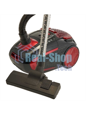 Пылесос Delta LUX DL-0848 черный/красный, 400/2200 Вт, уборка сухая, пылесборник мешок 3,5 л