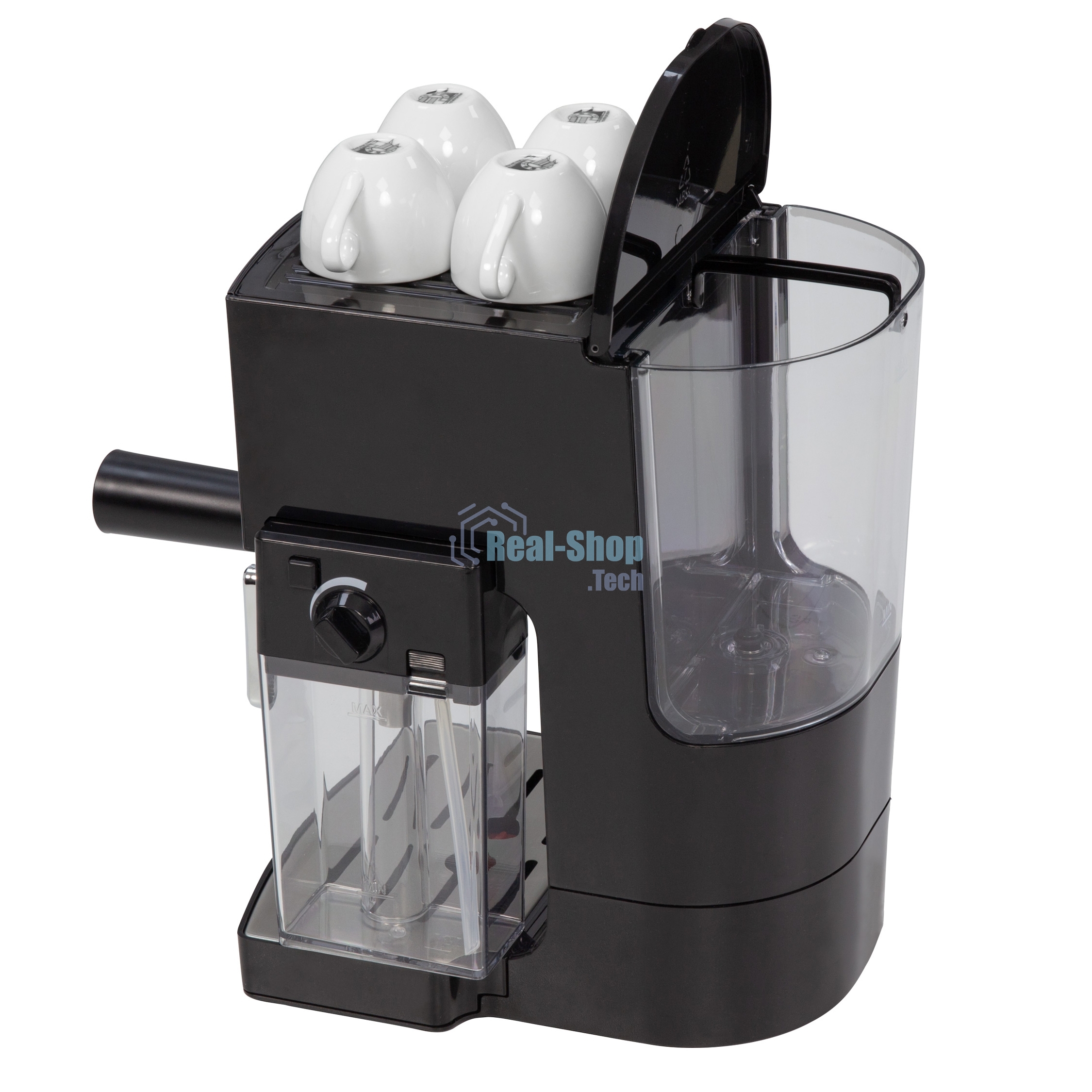 Кофеварка рожковая Zigmund & Shtain ZCM-889 черный, исп. кофе - молотый, 1.4 л, 1500 Вт. 20 бар