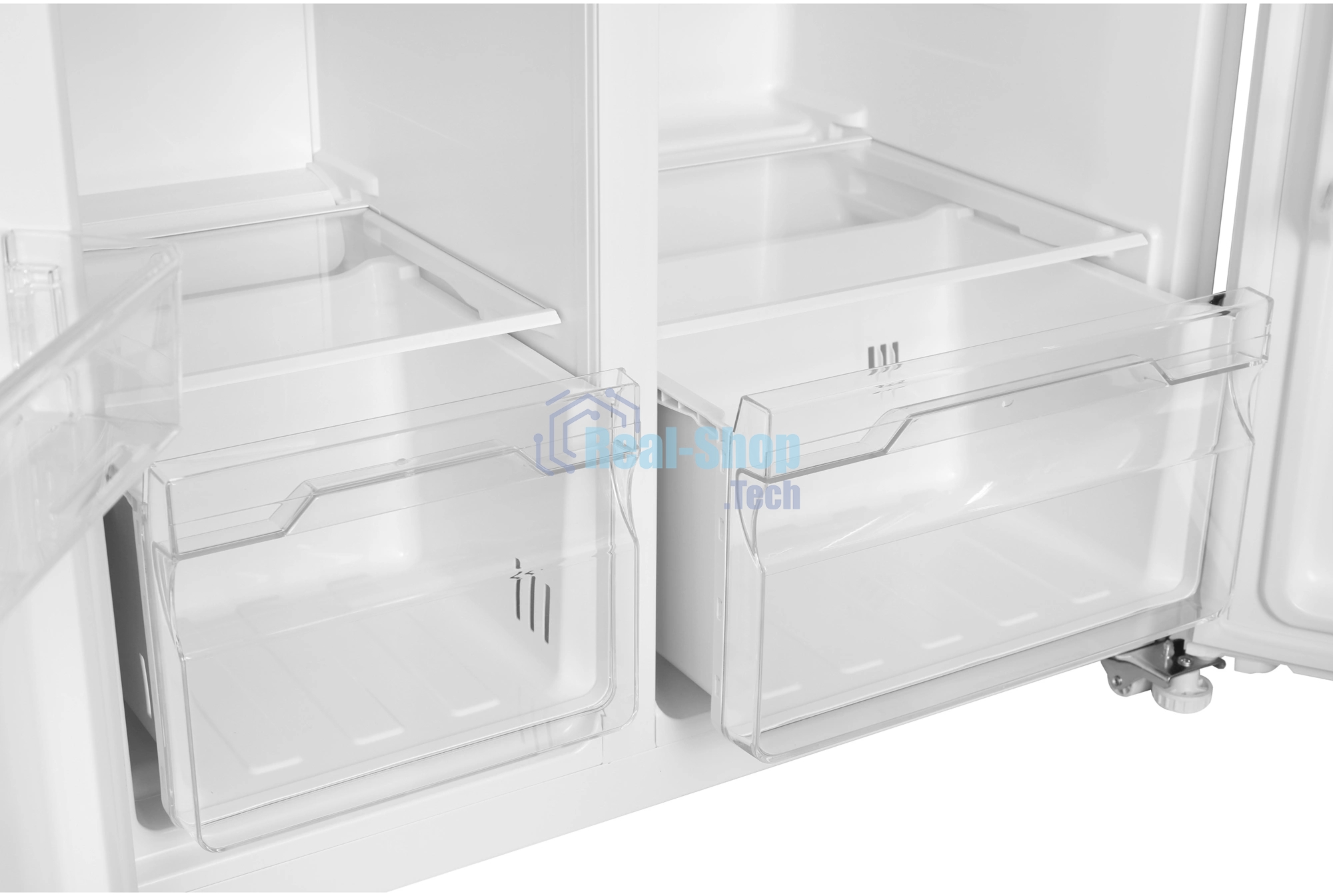 Холодильник Hyundai CS55023F белый двухкамерный 347/185 л морозилка слева, No Frost, Side by Side