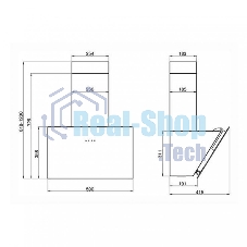 Вытяжка наклонная Elikor Антрацит 60П-650-Е3Д черный, 60 см, 650 куб. м/ч, 56 дБ