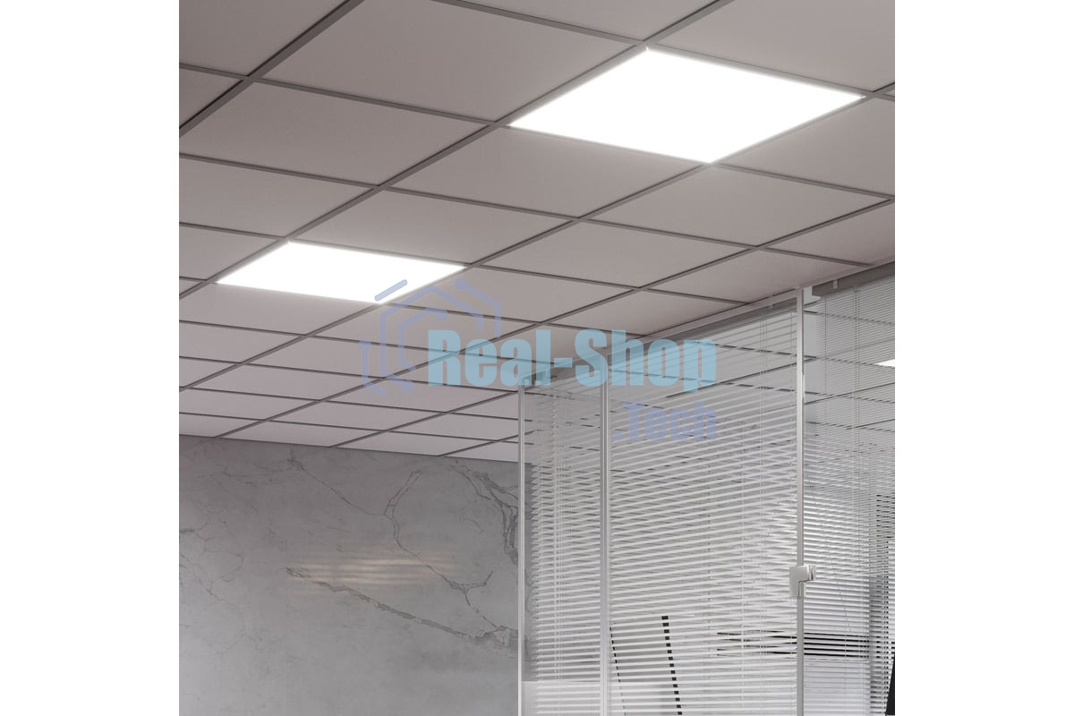 Светильник офисный Gauss MiR 35W 3500lm 5000K IP40 588x588x50мм Грильято призма планки LED