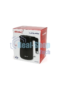 Чайник электрический Atlanta ATH-2449 черный 1,7л, нержавейка, двухстенный