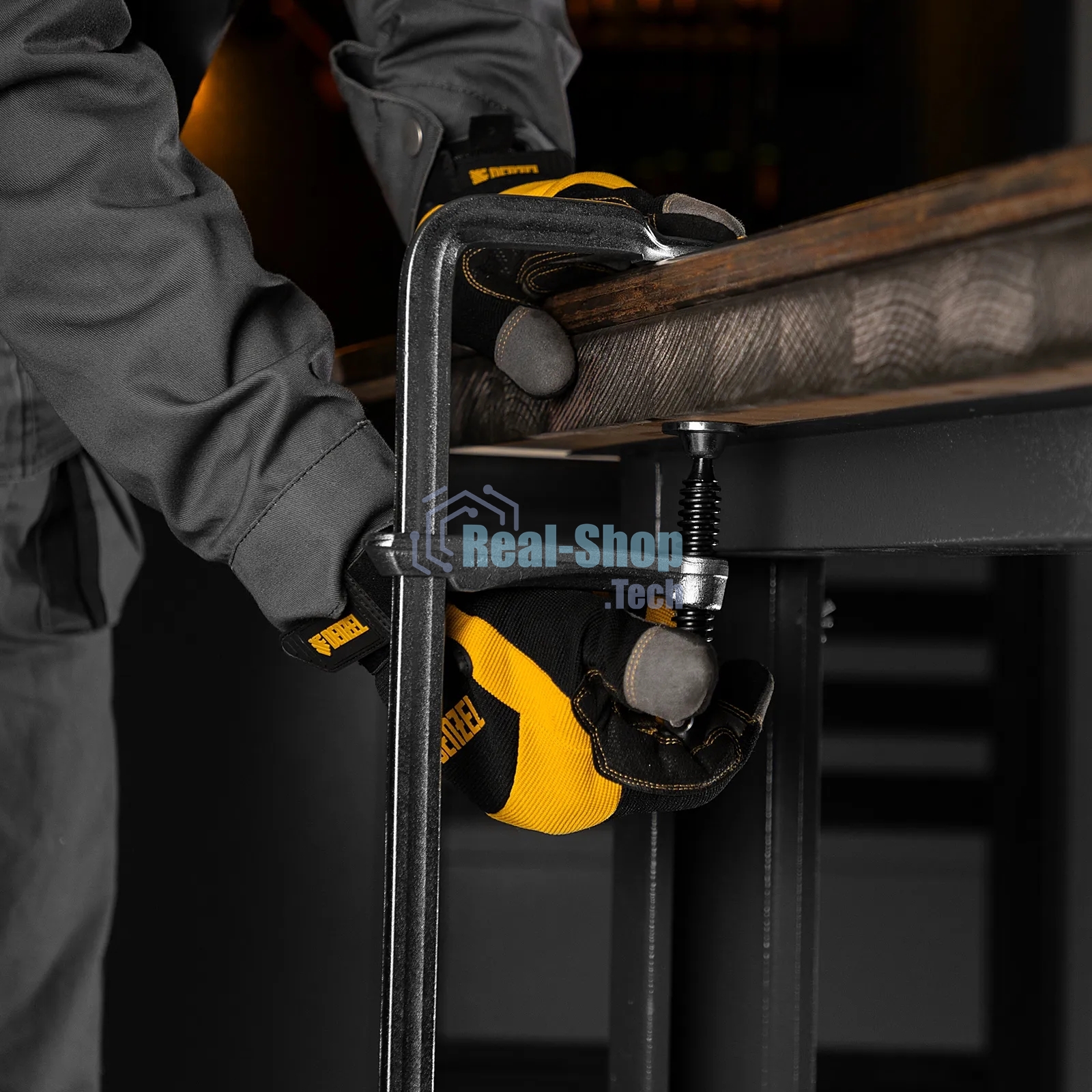 Струбцина Denzel F-образная, 100x600 мм, кованая