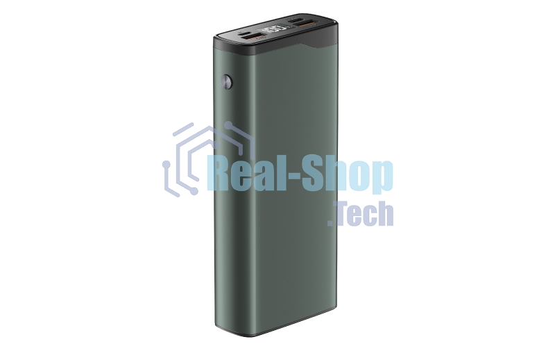 Портативный аккумулятор OLMIO QL-20, 20000mAh, 22.5W, QuickCharge3.0/PowerDelivery, LCD, серый