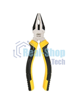 Комбинированные плоскогубцы Deli DL0001 160 мм, двухкомпонентная прорезиненная рукоять