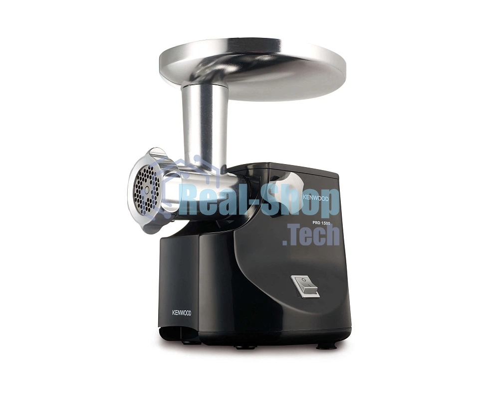 Мясорубка электрическая Kenwood MG474 черный, 1500 Вт, 1.5 кг/мин, реверс, защита от перегрузки, насадки - 6