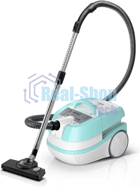 Пылесос Bosch BWD420HYG голубой, 2000 Вт, уборка сухая/влажная, пылесборник контейнер 3,5 л