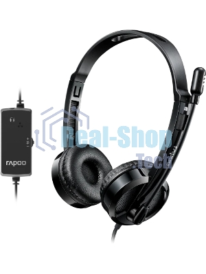 Гарнитура Rapoo H120 чёрный, проводная, USB
