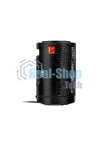 Тепловентилятор керамический Denzel DTFC-1200S, черный, 600/1200 Вт, 12 м2, 3 режима, термостат