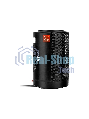 Тепловентилятор керамический Denzel DTFC-1200S, черный, 600/1200 Вт, 12 м2, 3 режима, термостат