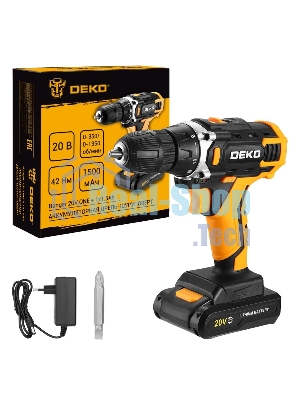 Дрель-шуруповерт аккумуляторная Deko Banger 20V ONE+, 20В, 1 АКБ