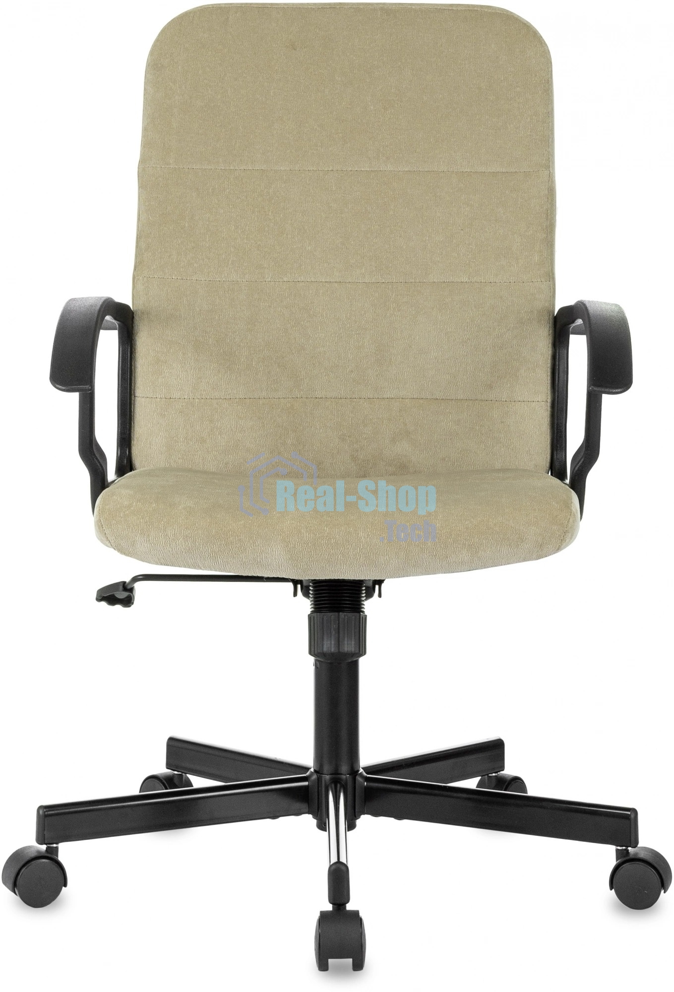 Кресло офисное Бюрократ Triest Fabric песочный Light-21 крестов. металл черный