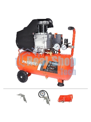 Компрессор поршневой Patriot Optima Euro 24-240K2 масляный 240л/мин 24л 1500Вт оранжевый/черный