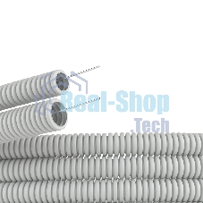 Труба гофрированная ПВХ DKC d20 мм с протяж. сер. (уп. 100 м)