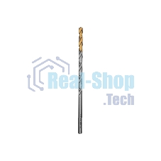 Сверло спиральное по металлу Denzel 5,5 х 139 мм, Р6М5, Golden Tip, удлиненное