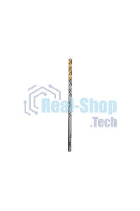 Сверло спиральное по металлу Denzel 5,5 х 139 мм, Р6М5, Golden Tip, удлиненное