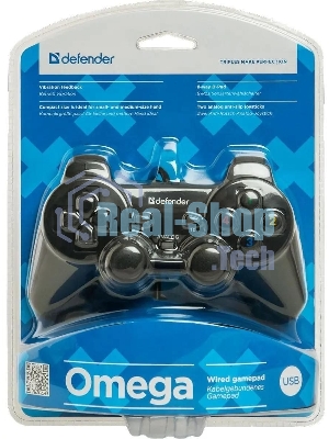 Геймпад Defender Omega USB, Проводной геймпад, 12 кнопок, 2 стика