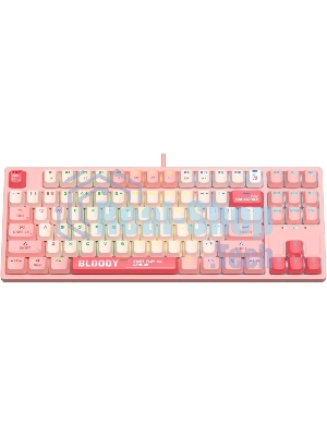 Клавиатура проводная A4Tech Bloody S87 Energy (S87 USB ENERGY PINK) USB розовый