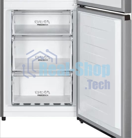 Холодильник Gorenje NRK619FAS4 серый двухкамерный 207/93л морозилка снизу, No Frost