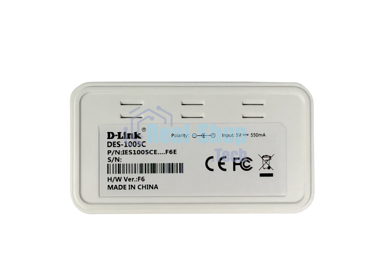 Коммутатор D-Link DES-1005C, 5×100 Мбит/с, неуправляемый