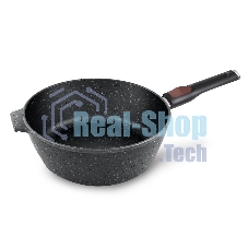 Сотейник 26 НЕВА МЕТАЛЛ ПОСУДА L181326i высокий литая Индукция Гранит с/р