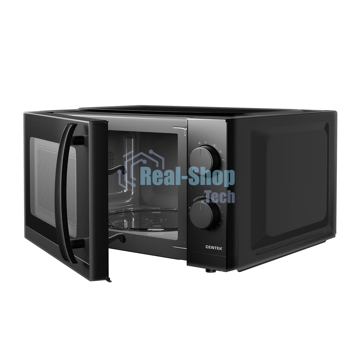 Микроволновая печь Centek CT-1571 черный, 20 л, 700 Вт, поворотный механизм