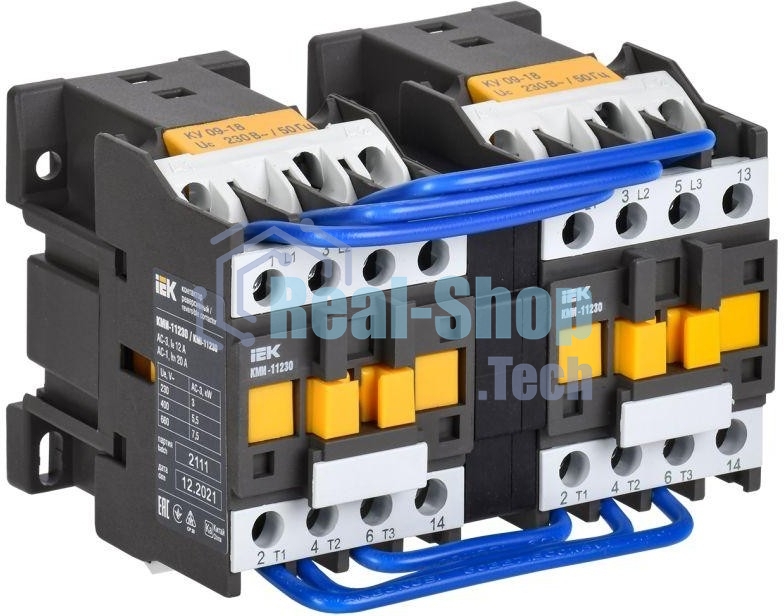 Контактор IEK КМИ-11230 реверс 12А 230В/АС3 2НО