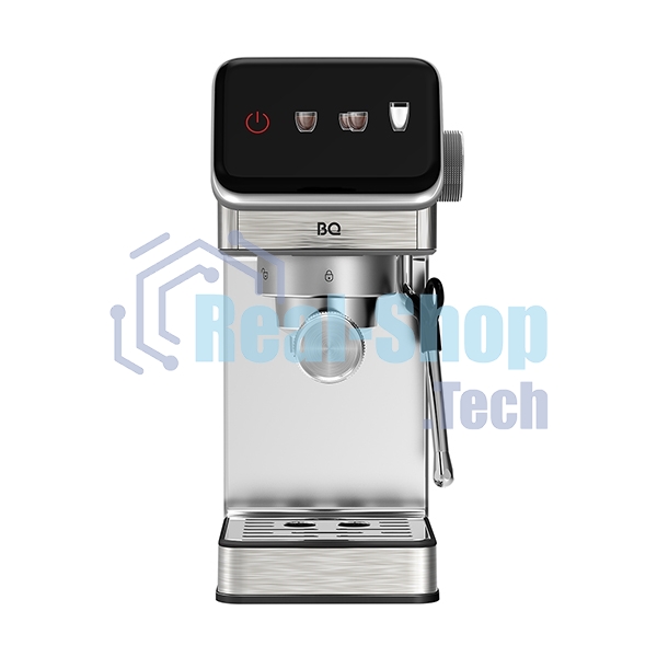 Кофеварка рожковая BQ CM7003 серебристый, исп. кофе - молотый, 1,2 л, 1350 Вт, 20 бар