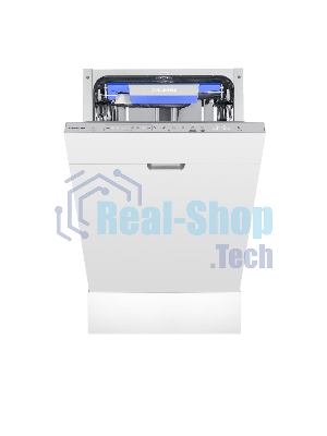 Встраиваемая посудомоечная машина Maunfeld MLP45330T Smart Beam Inverter Wi-Fi, белый, 44.8 см, 10 компл., 44 дБ, класс A+++