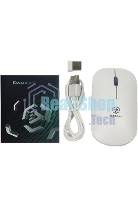 Мышь беспроводная Raskat M003WR белый, 2400 dpi, радиоканал, Bluetooth, USB, кнопки - 3