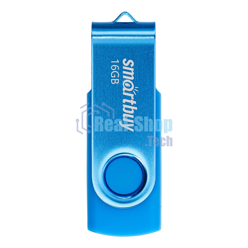 Флешка USB Smartbuy Twist blue (SB016Gb2TWB), 16Gb, USB 2.0, R/W 15/10, синий